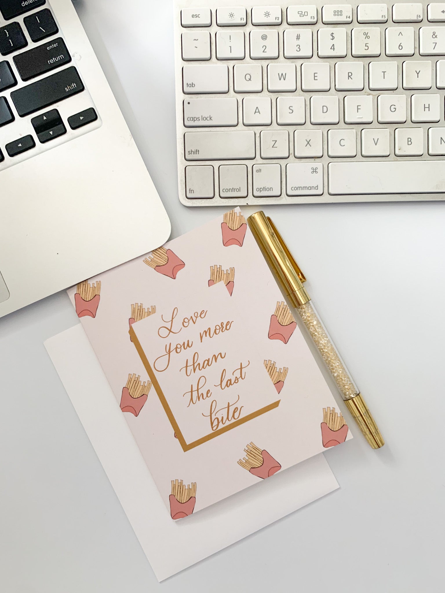 funny love card with french fries