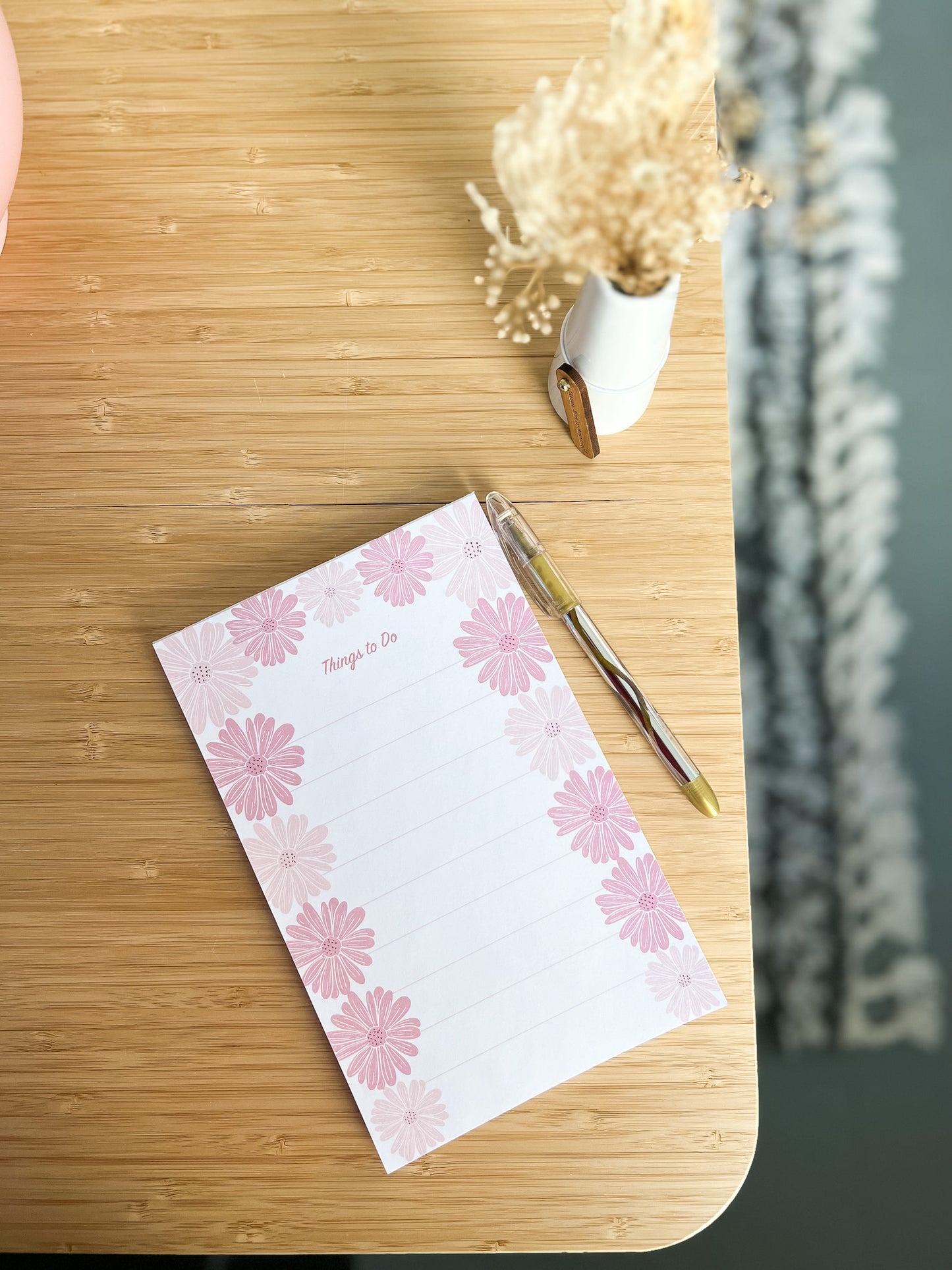 Pink Things To Do Notepad
