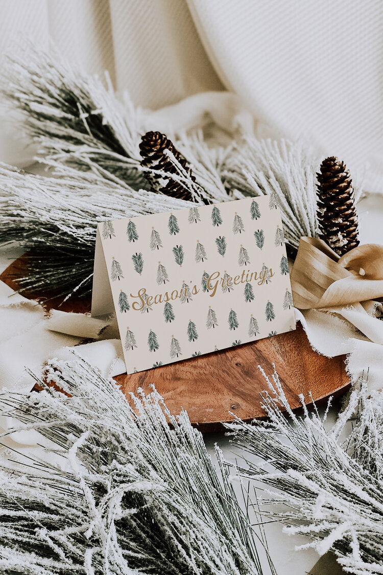 Season's Greetings Cream Greeting Card Box Set