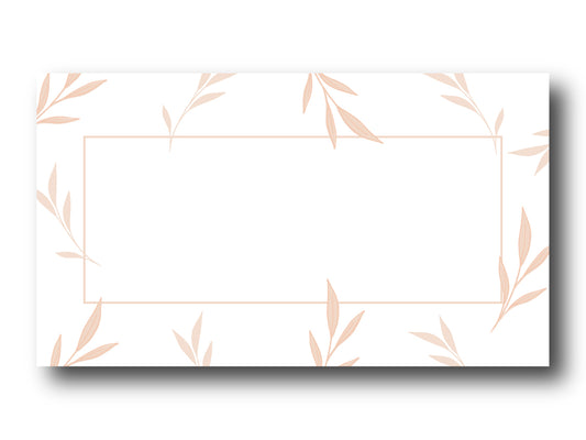 Simple Floral Place Cards - Set of 10
