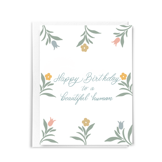 Pretty Happy Birthday Card for Friend - JJ Paperie Co - Stationery Shop CT 