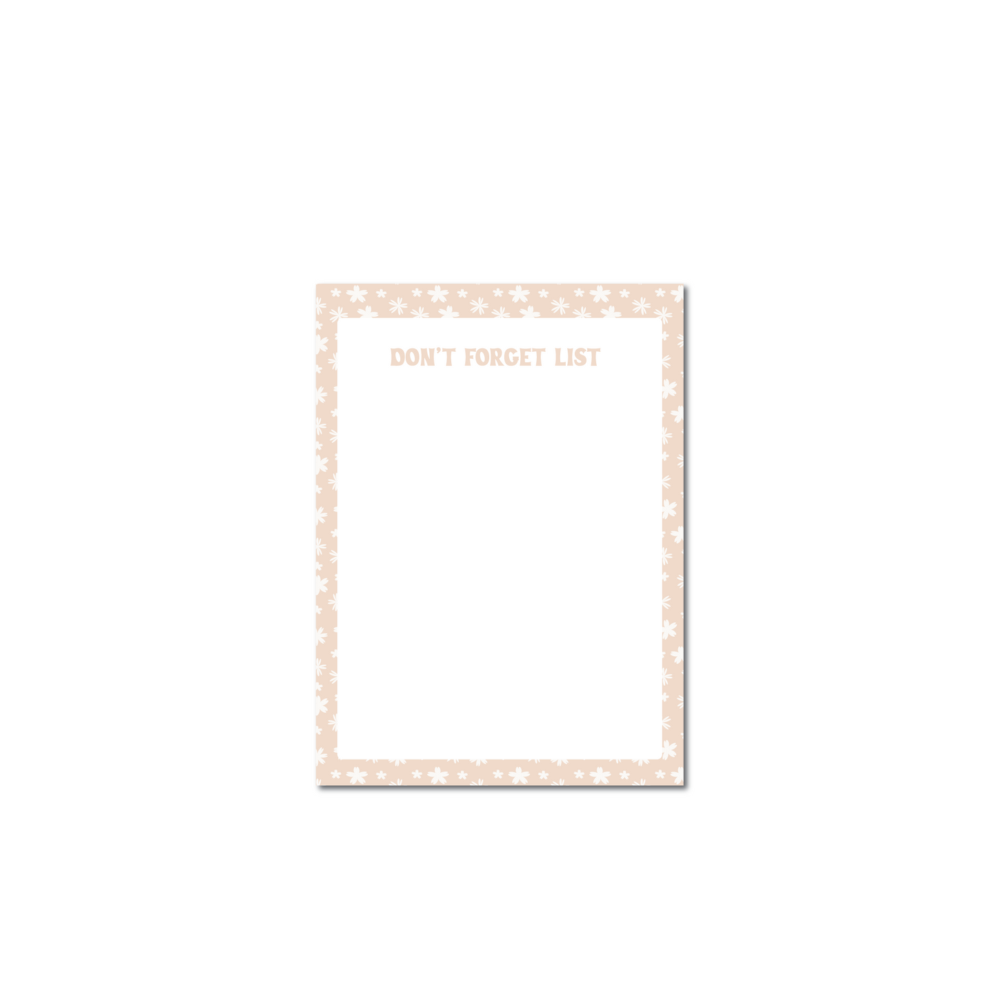 cute small pink notepad with little flowers
