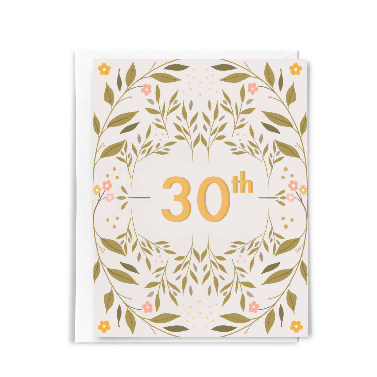 Sweet 30th Birthday Card With Flowers 