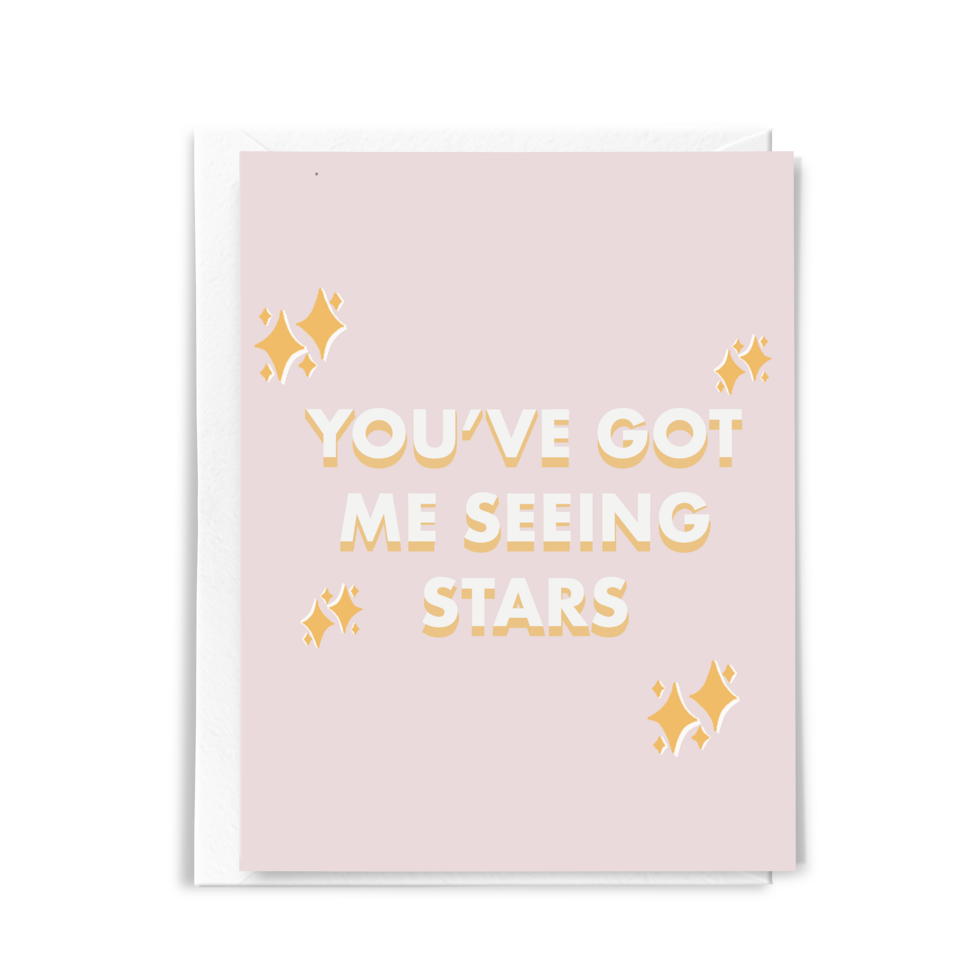 pink card with stars and sweet phrase