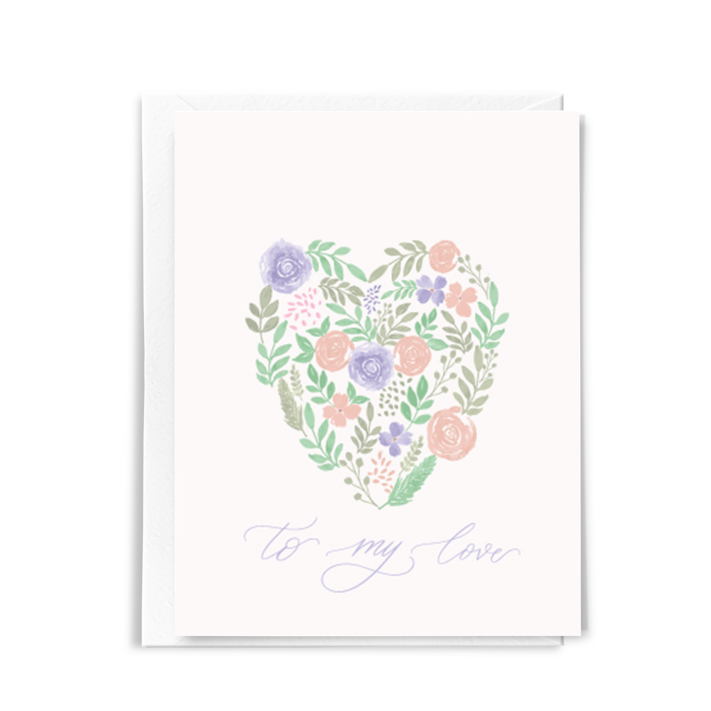 Watercolor Love Card - To My Love